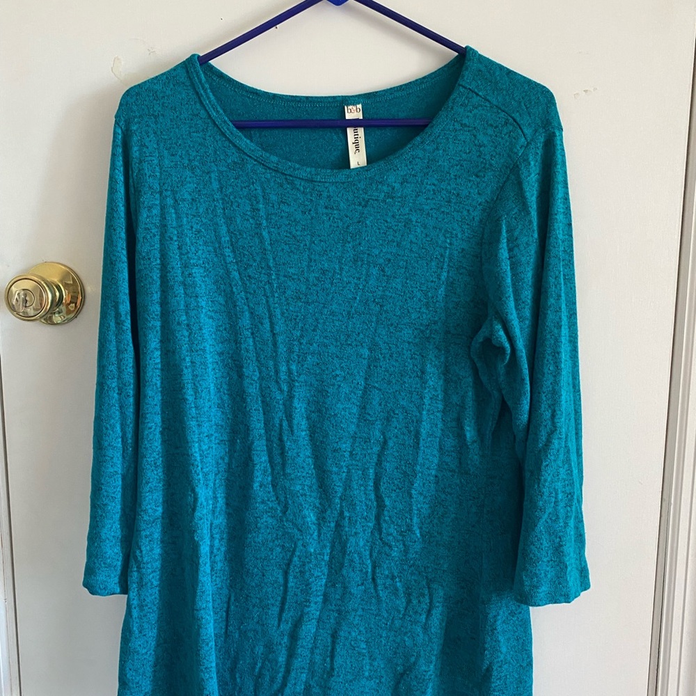Simple blue blouse